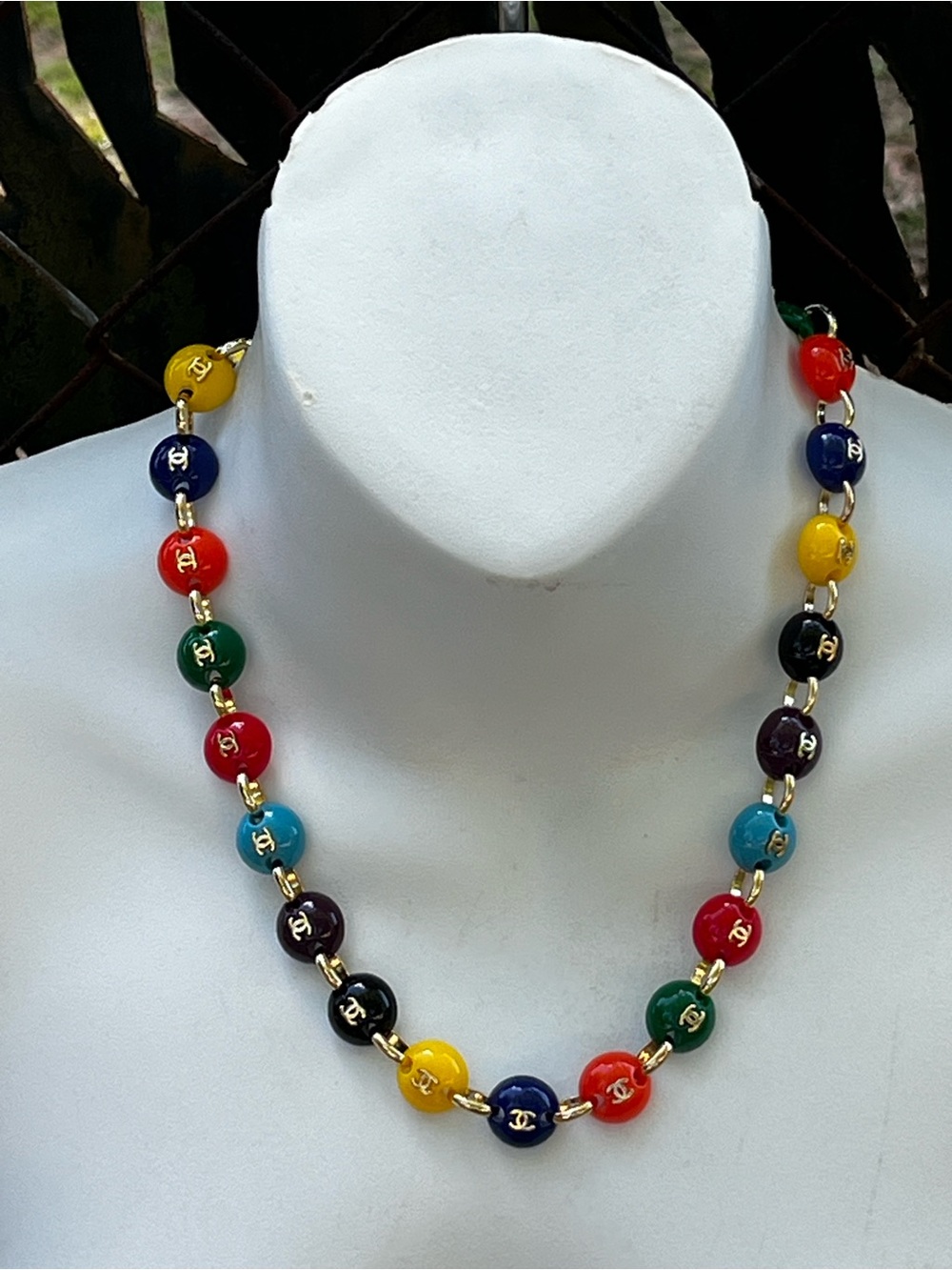 🌈 ChaneI Candy Colorful Rainbow 🌈 Bright Disc Necklace ❤️